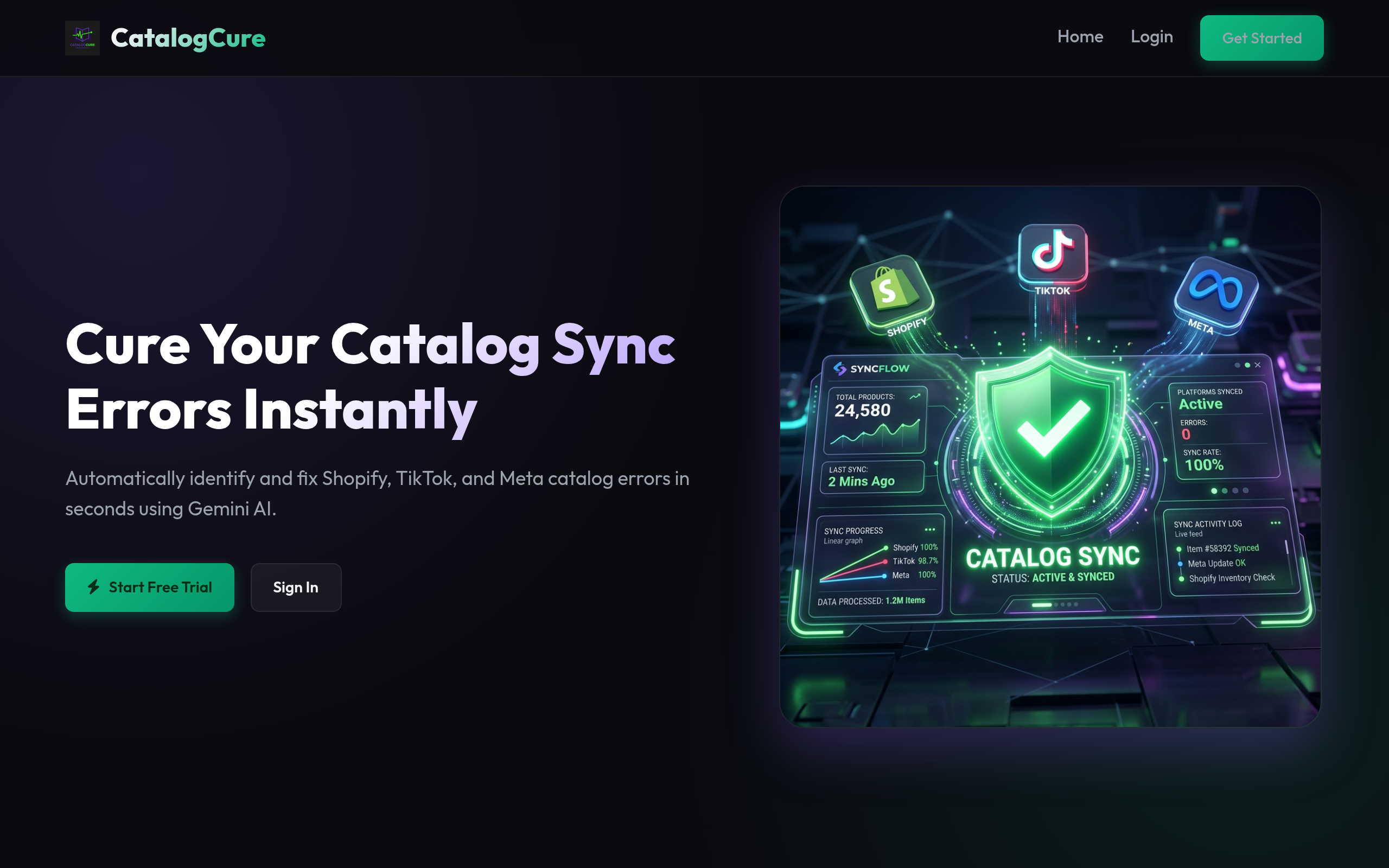 CatalogCure – Automate Fixing Catalog Sync Errors Mockup